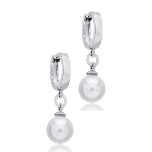 🔥 Price Dropped! ✨ Pearl Dangle Earrings | 925 Sterling Silver ✨ - Picture 1 of 5
